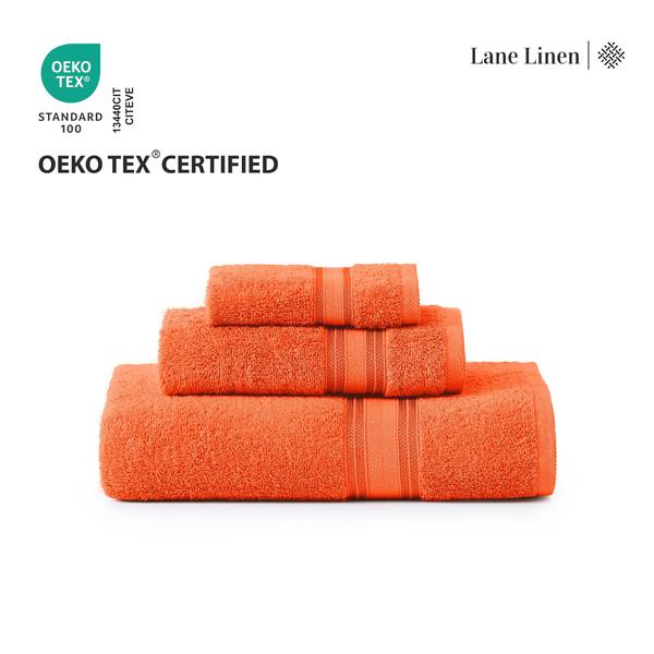 Imagem de Conjunto de toalhas de banho LANE LINEN Luxury, 12 peças, 100% algodão, ferrugem