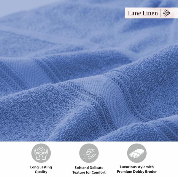 Imagem de Conjunto de toalhas de banho LANE LINEN Luxury Cerulean Blue 100% algodão