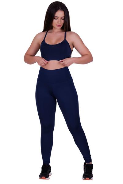 Imagem de Conjunto De Top E Calça Fitness Feminino Suplex Academia - TOP ANA + CALÇA DEBI