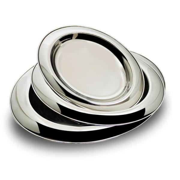 Conjunto De Travessa Funda Inox 3 Peças - James.F Imagem de Conjunto De Travessa Funda Inox 3 Peças - James.F