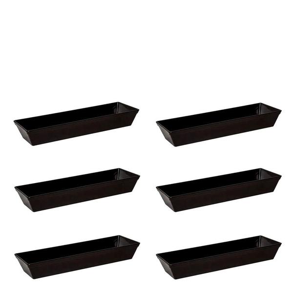 Conjunto de Travessa Stillo 4L 6 Peças Preto em Polipropileno Linha Tropical VEM Imagem de Conjunto de Travessa Stillo 4L 6 Peças Preto em Polipropileno Linha Tropical VEM