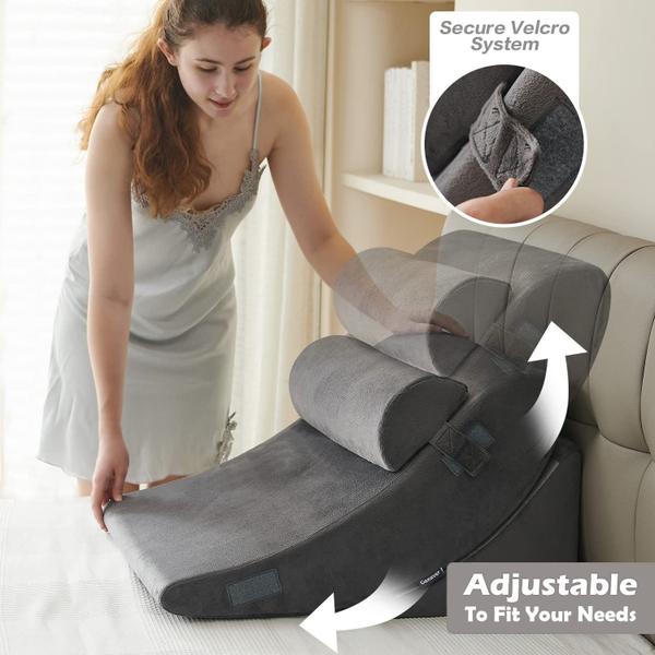 Imagem de Conjunto de travesseiros ortopédicos Bed Wedge Ganaver Post Surgery