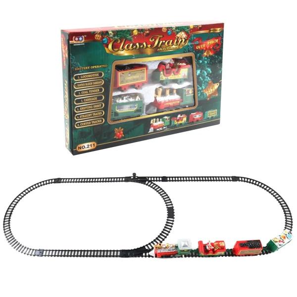 Imagem de Conjunto de Trem Elétrico de Natal para Crianças - Com Som, Luzes e Trilhos DIY