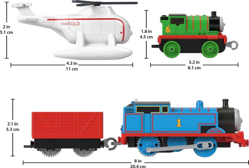 Imagem de Conjunto de trilhos de brinquedo Thomas & Friends de vários níveis com trens e guindastes