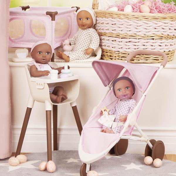 Imagem de Conjunto de trocadores para bonecas LullaBaby com fralda, lenços umedecidos e muito mais