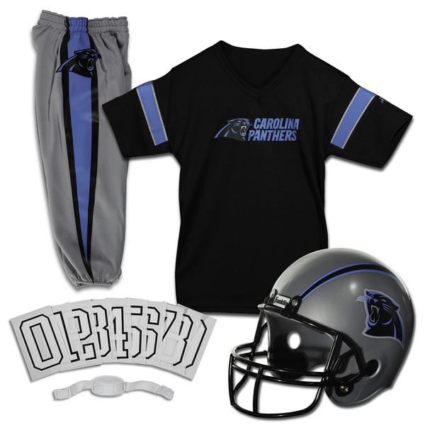 Imagem de Conjunto de uniformes de futebol Franklin Sports Carolina Panthers Kids