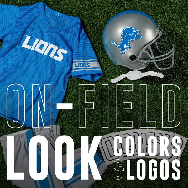 Imagem de Conjunto de uniformes de futebol Franklin Sports Detroit Lions Kids