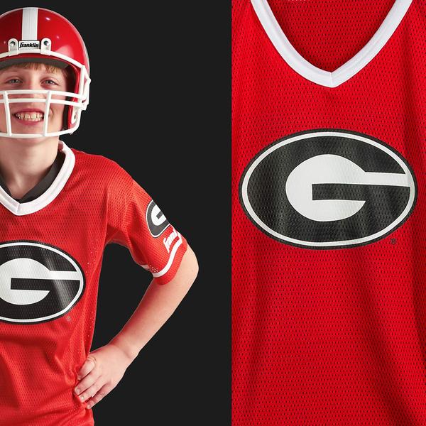 Imagem de Conjunto de uniformes de futebol Franklin Sports NCAA Georgia Bulldogs Kids