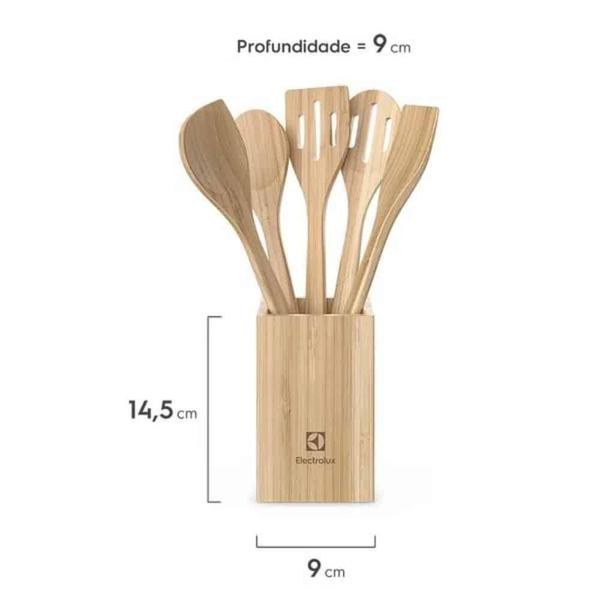 Imagem de Conjunto De Utensílios De Bambu Brinox - 6 Peças