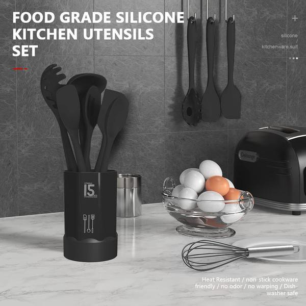 Imagem de Conjunto de utensílios de cozinha AOTHOD Silicone 446 F resistente ao calor