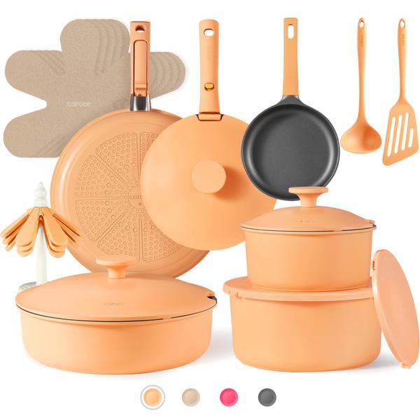 Imagem de Conjunto de utensílios de cozinha CAROTE, 24 unidades, presente de cozinha de indução antiaderente