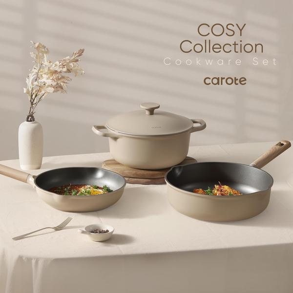 Imagem de Conjunto de utensílios de cozinha CAROTE Non Stick Kitchen Induction 13 unidades Taupe