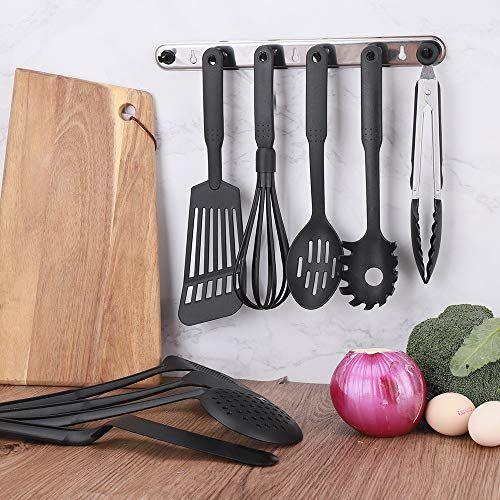 Imagem de Conjunto de utensílios de cozinha de 11 Pcs, conjunto de utensílios de nylon, utensílios de cozinha antiaderente Definir 410F resistente ao calor, ferramentas de acessórios de gadgets de cozinha para panelas (BPA Free)