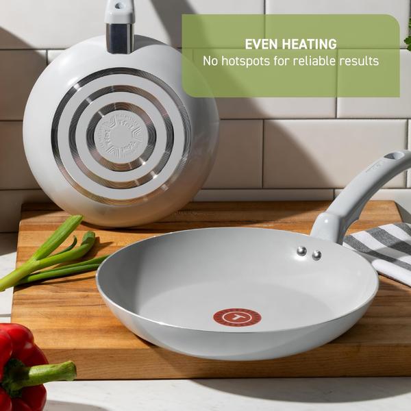 Imagem de Conjunto de utensílios de cozinha T-Fal Refresh Ceramic Antiaderente de 20 peças com tampa