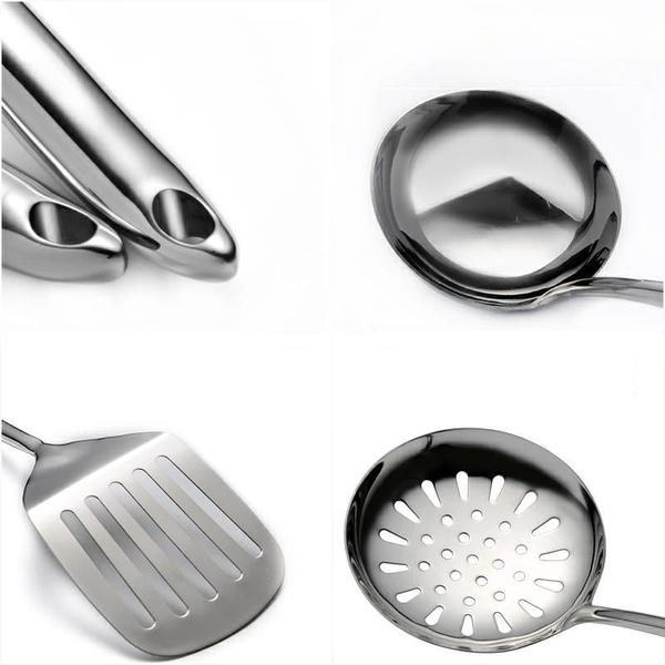 Imagem de Conjunto de utensílios de cozinha Wokex 6 peças de aço inoxidável 304 com orifício