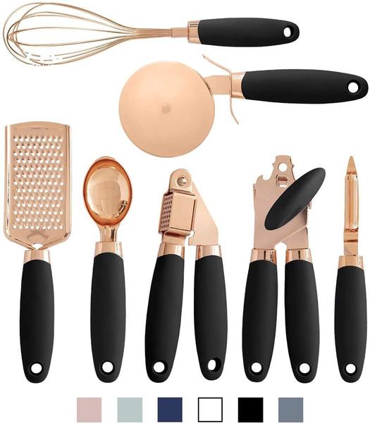 Imagem de Conjunto de utensílios de cozinha Wokex em aço inoxidável revestido de cobre, 7 unidades