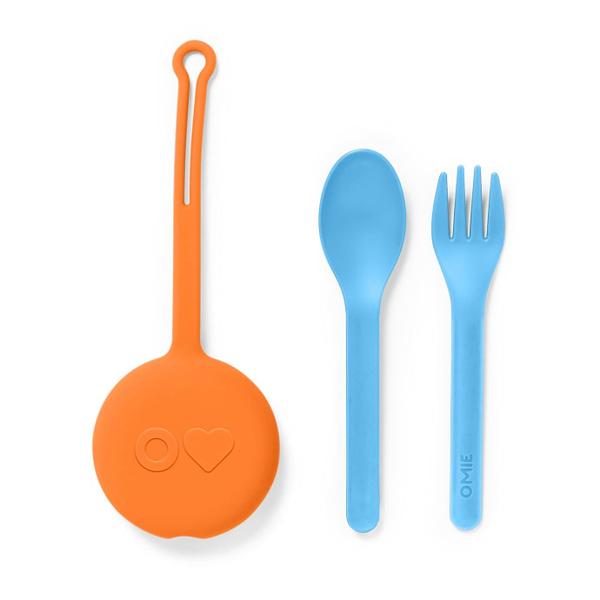 Imagem de Conjunto de utensílios Omie OmieBox Kids com estojo de 2 peças de plástico