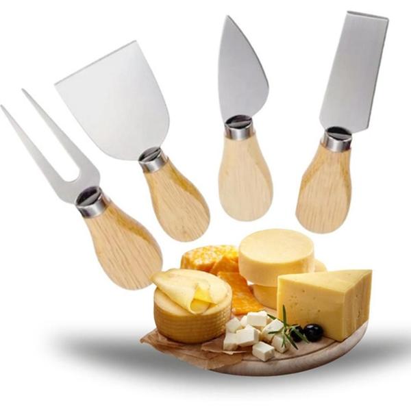 Imagem de Conjunto De Utensílios Para Queijo Bambu 4Pçs Class Home