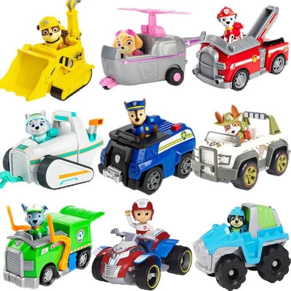 Conjunto de Veículos Paw Patrol com Figuras Everest, Ryder, Rex, Skye, Chase, Rocky e Zuma Imagem de Conjunto de Veículos Paw Patrol com Figuras Everest, Ryder, Rex, Skye, Chase, Rocky e Zuma
