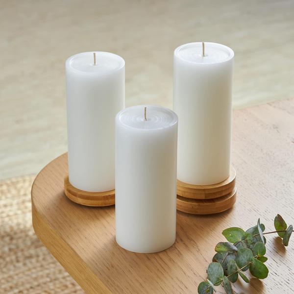 Imagem de Conjunto de velas Pillar Simply Soson White 3 x 4 polegadas 