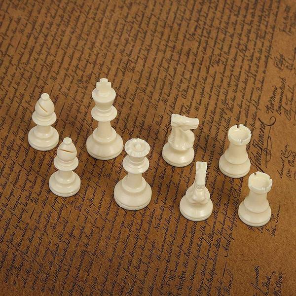 Imagem de Conjunto de xadrez Dioche Plastic International Chess Pieces preto/branco