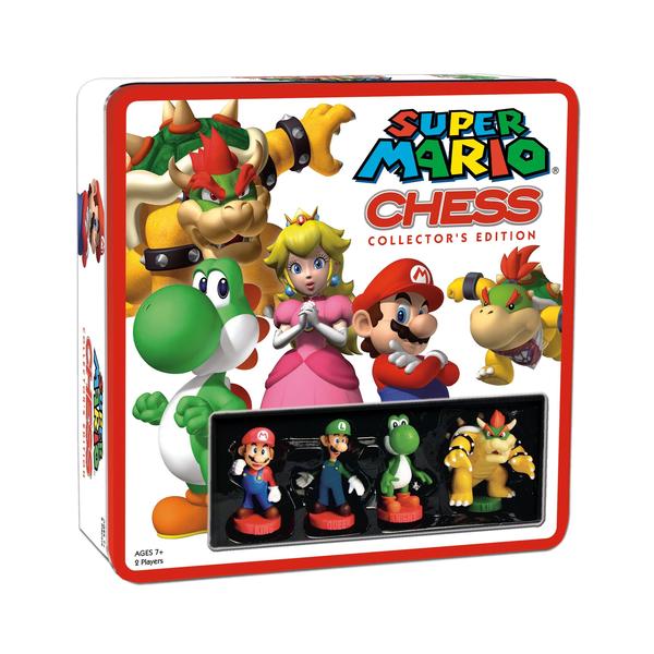 Imagem de Conjunto de xadrez USAopoly Super Mario com 32 peças esculpidas personalizadas