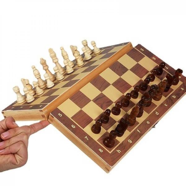 Imagem de Conjunto de xadrez Wokex Magnetic Wooden para crianças e adultos