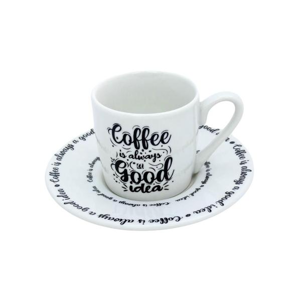 Imagem de Conjunto De Xícaras De Porcelana Café Da Manhã Coffee Good Idea - 12 Peças