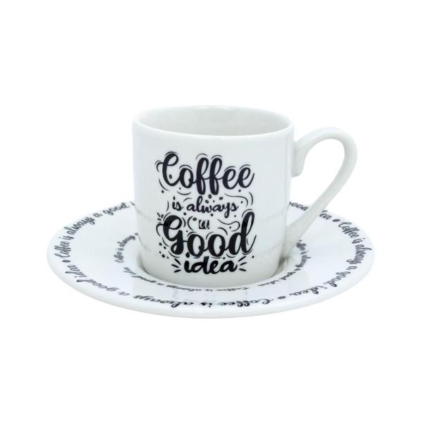 Imagem de Conjunto De Xícaras De Porcelana Café Da Manhã Coffee Good Idea - 12 Peças