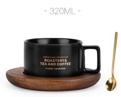 Imagem de Conjunto de xícaras e pires de café Wokex American Retro Ceramic 320 ml