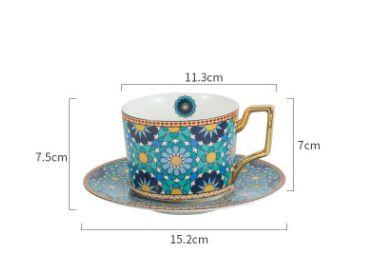 Imagem de Conjunto de xícaras e pires de café Wokex European Style Ceramic 150mL