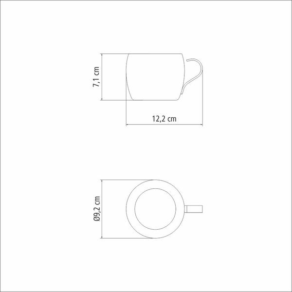 Imagem de Conjunto de Xícaras Inox p/ Chá e Capuccino 2 Peças Tramontina 64430790 CDT