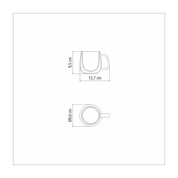 Imagem de Conjunto de Xícaras Tramontina para chá e cappuccino 300ml 2 Peças