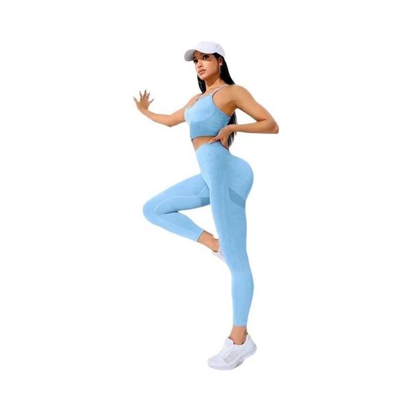 Imagem de Conjunto de Yoga Feminino Sexy e Sem Costura - Leggings de Cintura Alta e Activewear Respirável