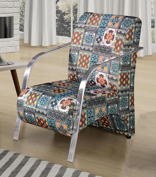 Imagem de Conjunto Decorativo Sevilha 4 Poltronas Kit Cadeiras Braço Alumínio