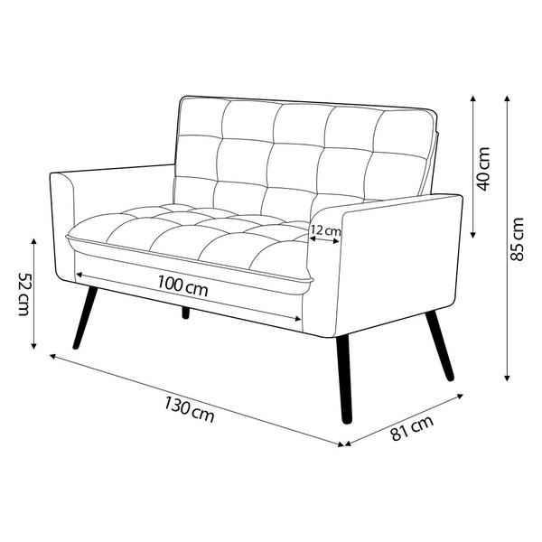 Imagem de Conjunto Decorativo Sofá 2 Lugares e Poltrona Íxeres Veludo Marrom G45 - Gran Belo