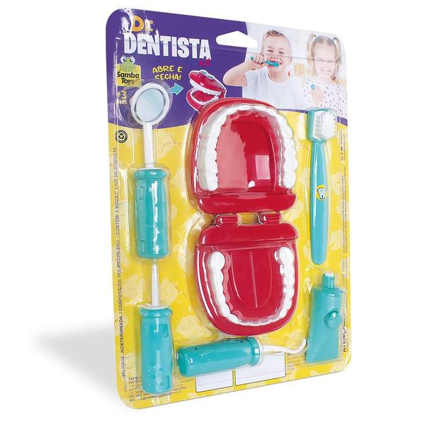 Imagem de Conjunto Dentista Infantil Kit Brinquedo Doutor 6 Peças - Samba Toys