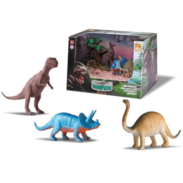 Imagem de Conjunto Dino Park 3 Dinossauros De Vinil 678 - Bee Toys