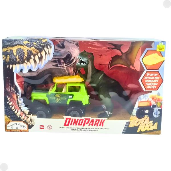 Imagem de Conjunto Dino Park Carrinho E Dinossauro Rota de Fuga 0091B- Samba Toys