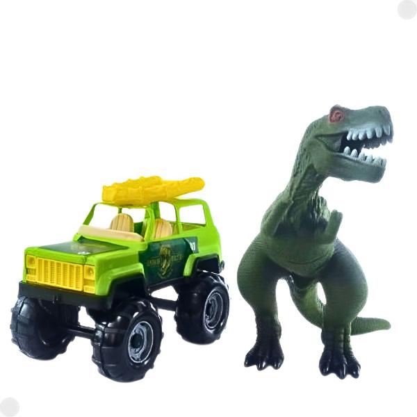 Imagem de Conjunto Dino Park Carrinho E Dinossauro Rota de Fuga 0091B- Samba Toys