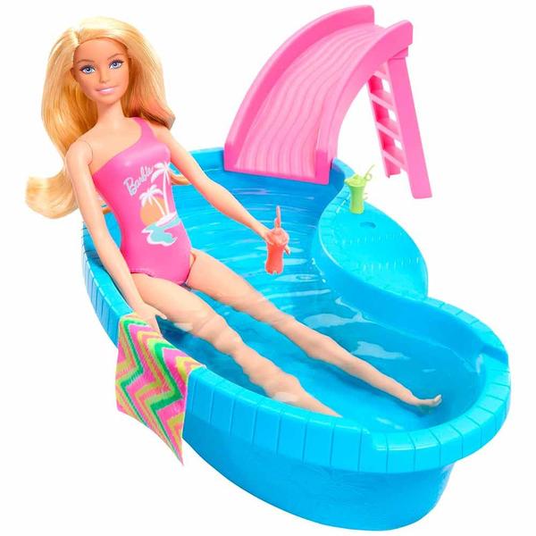 Imagem de Conjunto e Boneca - Barbie Dreamhouse - Piscina Glam - Mattel