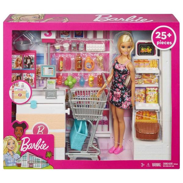 Imagem de Conjunto e Boneca - Barbie - Supermercado de Luxo - 25 Peças - Mattel