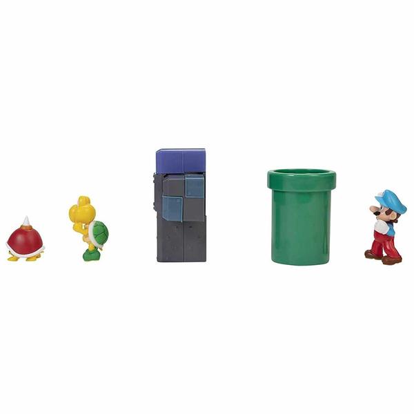 Conjunto e Mini Figuras - Super Mario - Underground - Subterrâneo - Candide Imagem de Conjunto e Mini Figuras - Super Mario - Underground - Subterrâneo - Candide