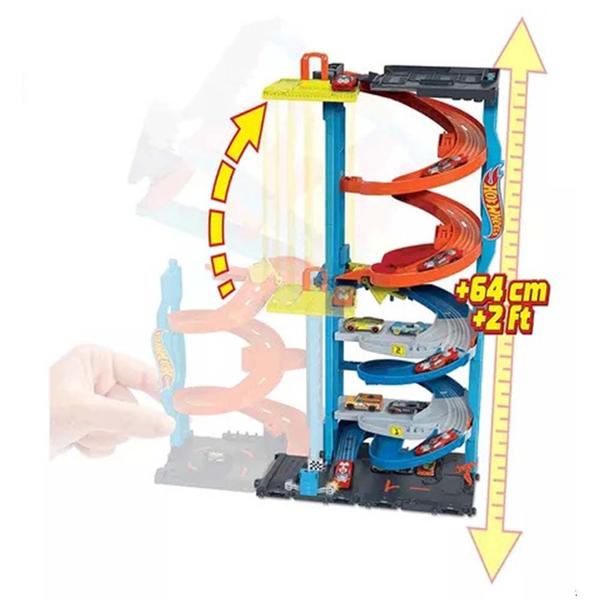 Imagem de Conjunto e Pista - 2 em 1 - Hot Wheels City - Torre de Corrida - Mattel