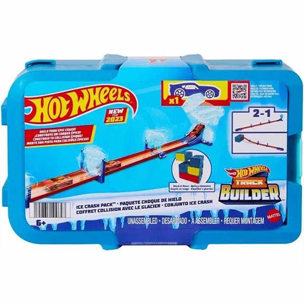 Imagem de Conjunto e Pista - Hot Wheels Track Builder - Queda De Gelo - Mattel