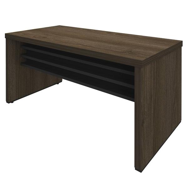 Imagem de Conjunto Escritório 3 Peças Mesa 158cm Corp A06 Charuto/Preto - Mpozenato