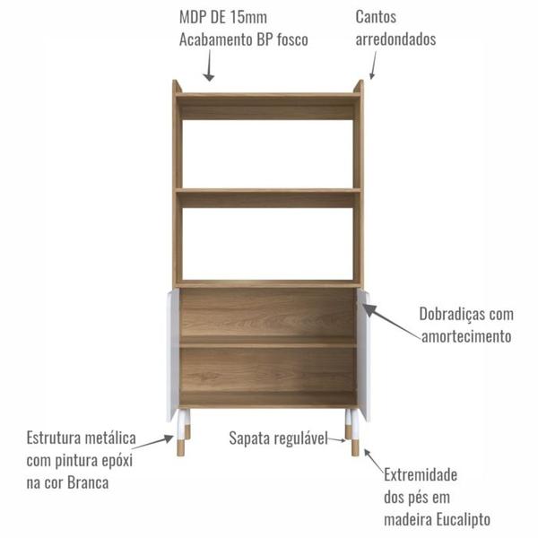 Imagem de Conjunto Escritorio Office 4 Peças 28001X96X97X98 Hanover Branco Hanover Artesano