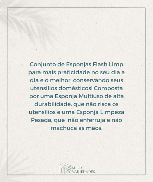 Imagem de Conjunto Esponjas Multiuso e Limpeza Pesada 2 peças Flash Limp