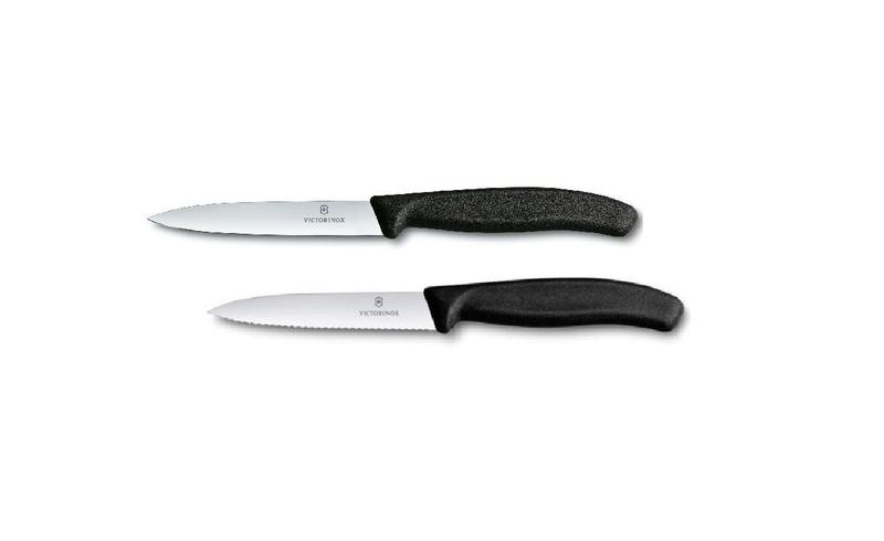 Imagem de Conjunto Faca para descascar 21cm Lâmina lisa e serrilhada SwissClassic Victorinox