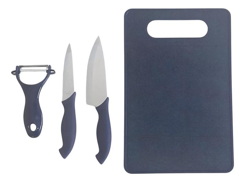 Conjunto Facas De Cozinha Tábua De Corte E Descascador Wincy Imagem de Conjunto Facas De Cozinha Tábua De Corte E Descascador Wincy